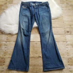 DIESEL LOWKY MEDIUM WASH BOOT CUT STRETCH JEANS